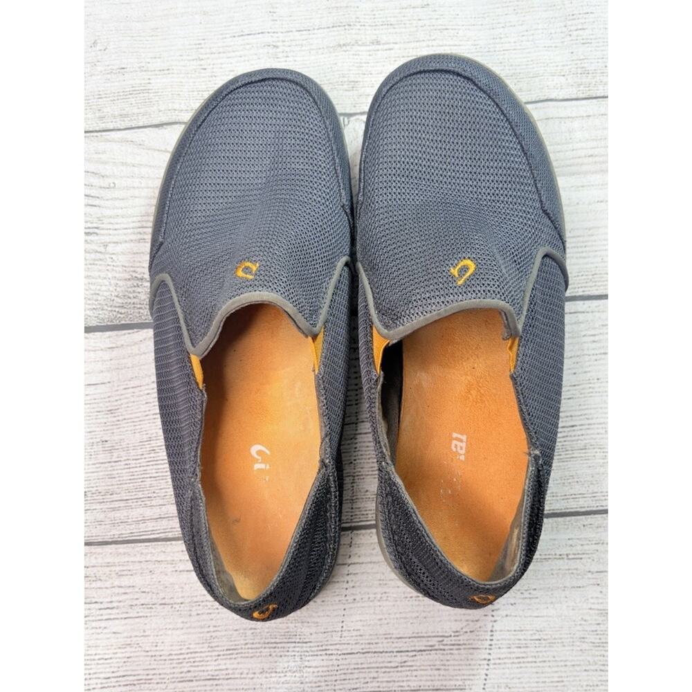 Olukai Mens Nohea Mesh Low Top Round Toe Gray Slip On Shoes Size 8 - Picture 9 of 10